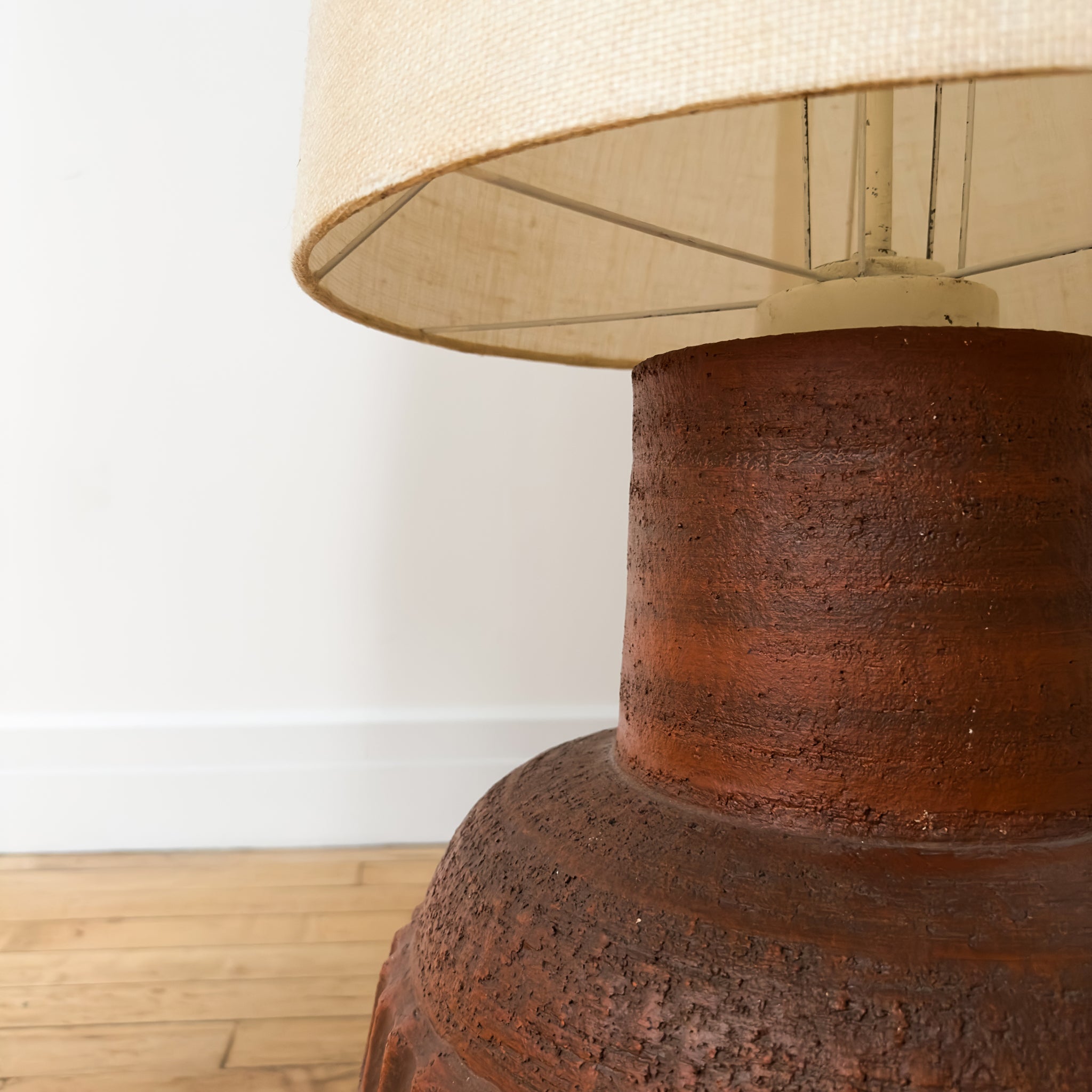 Monumental Ceramic Table Lamps, Pair