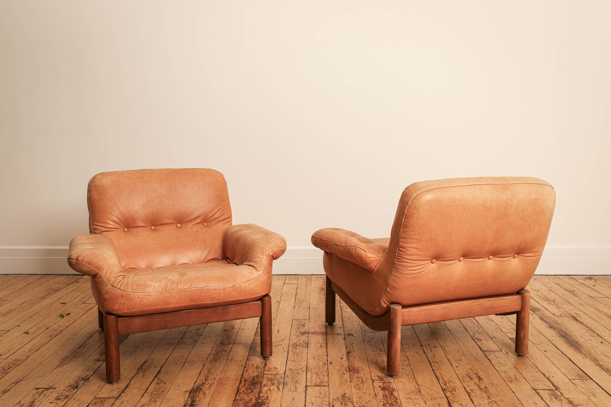 Pair of Leather Penguin Chairs