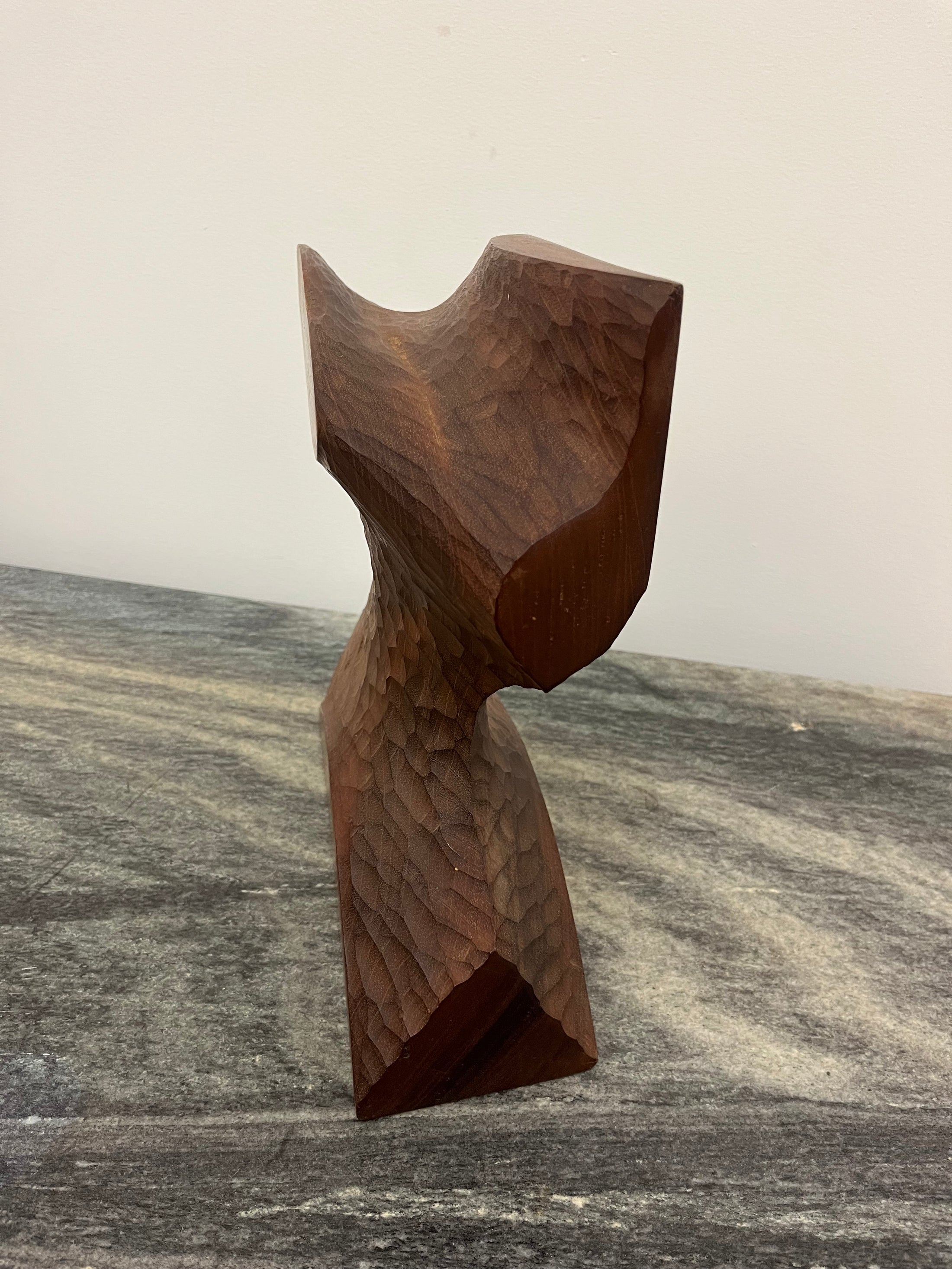 Standing Abstract Wood Sculpture