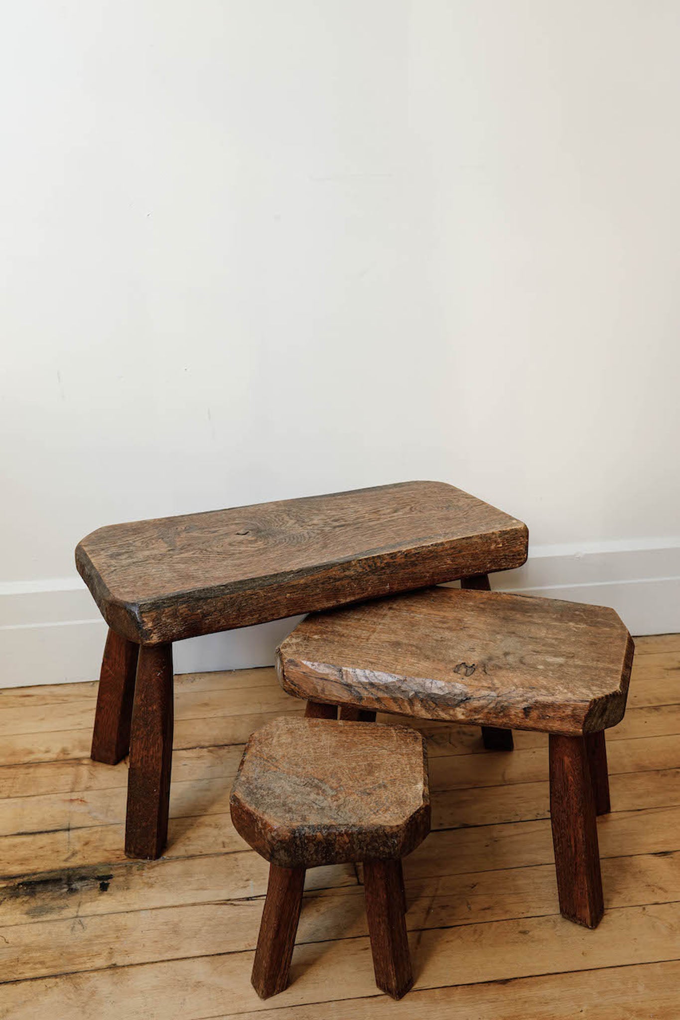 Brutalist Nesting Stools, Set of 3