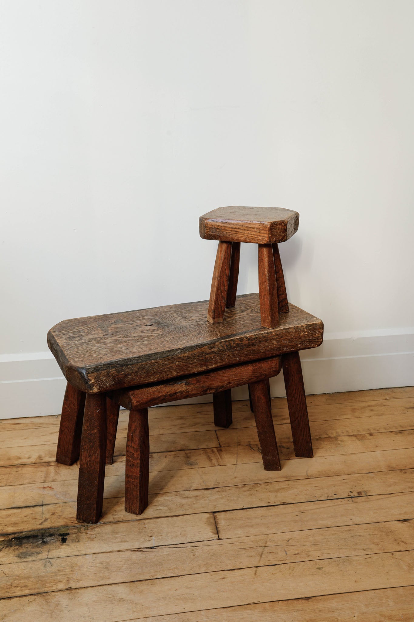 Brutalist Nesting Stools, Set of 3