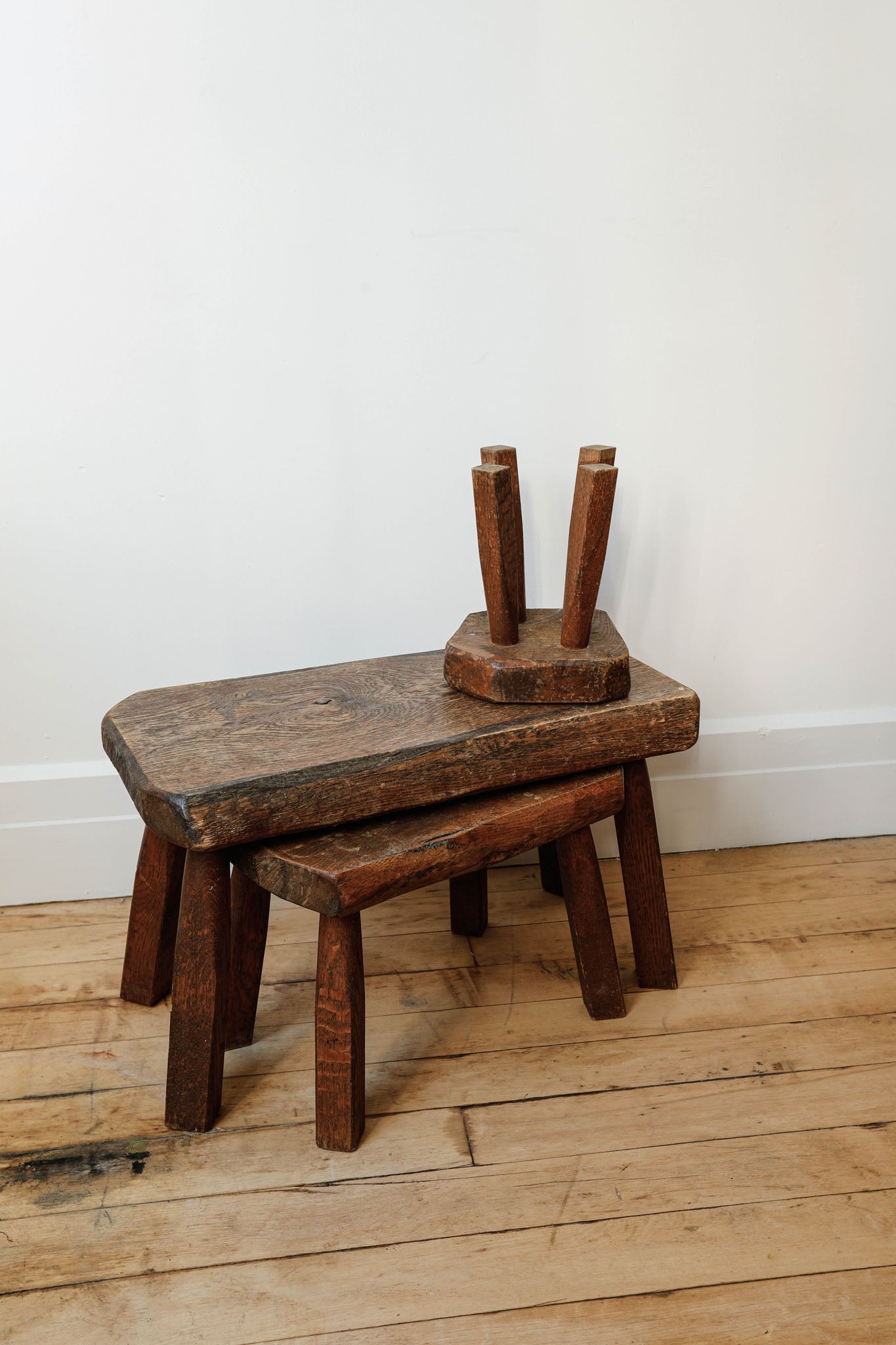 Brutalist Nesting Stools, Set of 3