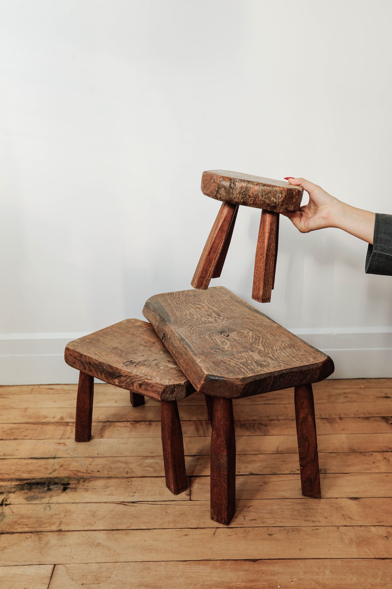 Brutalist Nesting Stools, Set of 3