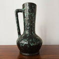 Load image into Gallery viewer, Green and Black Drip Glaze Handled Jug

