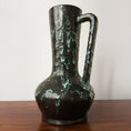 Load image into Gallery viewer, Green and Black Drip Glaze Handled Jug
