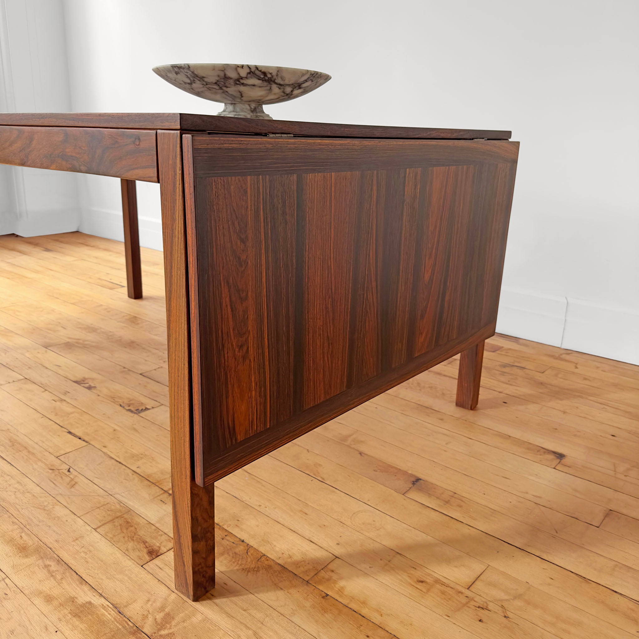 Danish Rosewood Dropleaf Dining Table