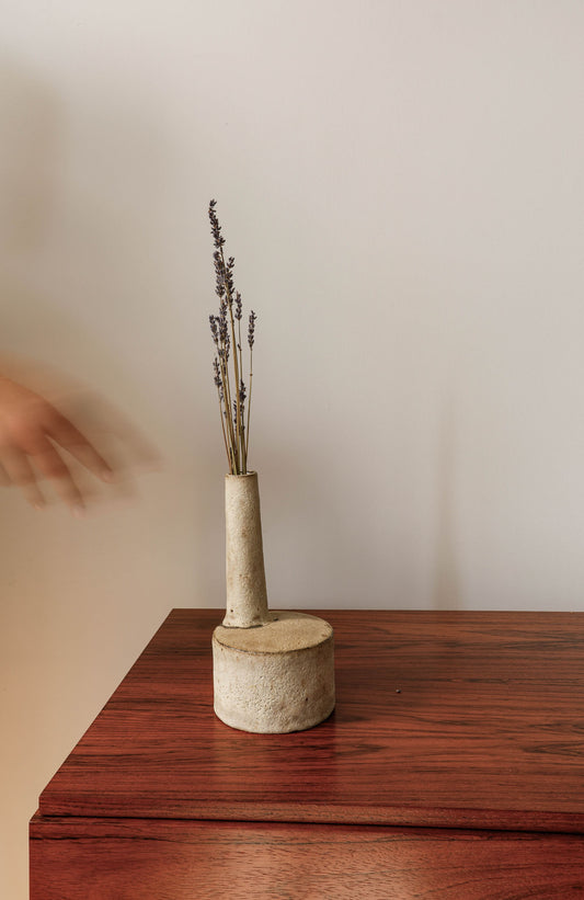 Belgian Asymmetric Single Stem Vase