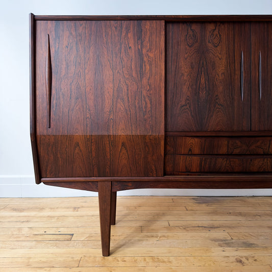 1970's Danish Rosewood Highboard by Borge Seindal