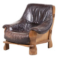 Load image into Gallery viewer, Brutalist leather armchair
